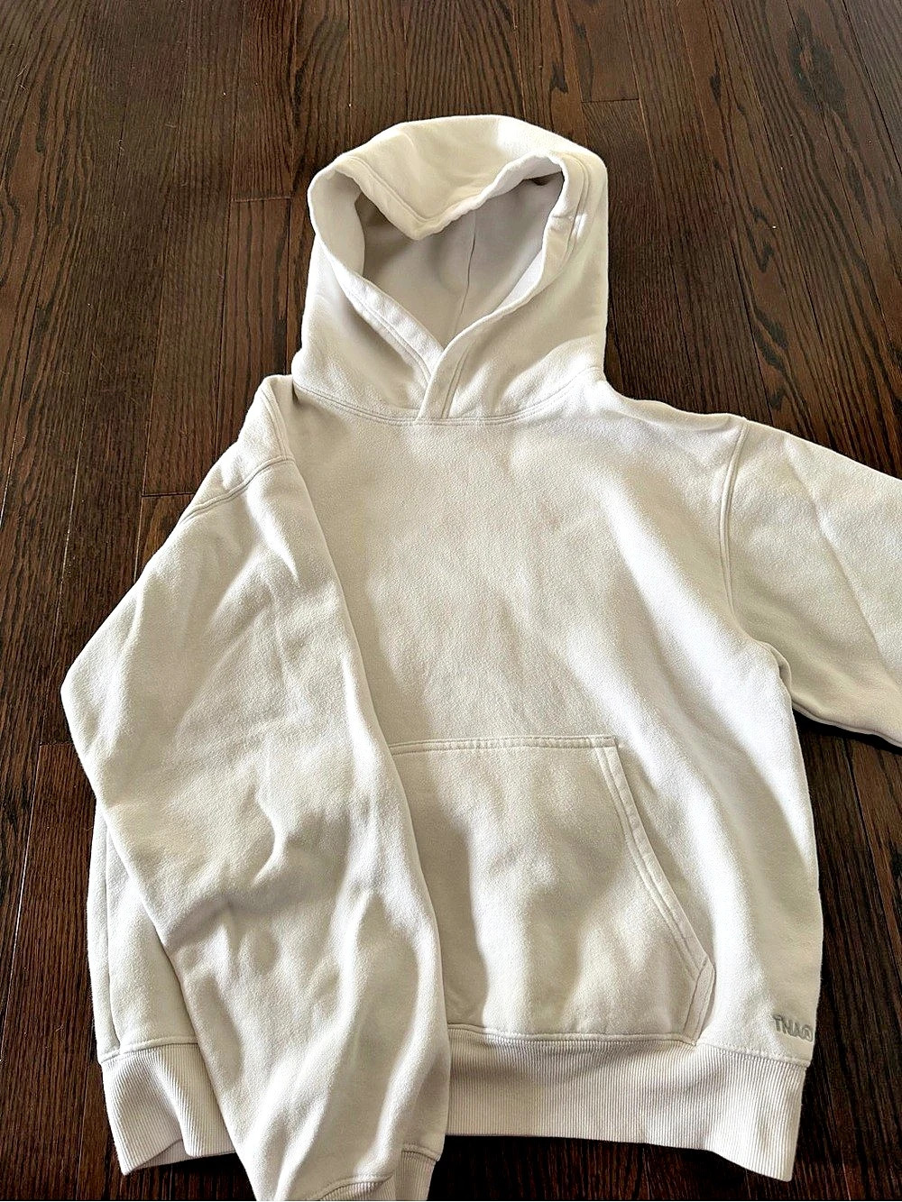 TNA Sweatfleece Cozy Fleece Pullover Hoodie in White Size Small